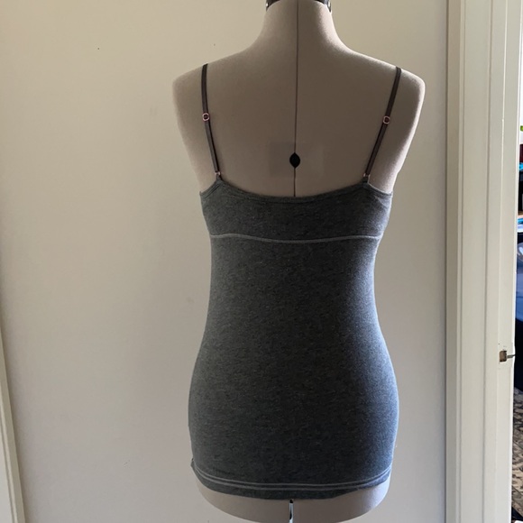 Victoria’s Secret PINK Heathered Charcoal Adjustable Cami Built-In Bra Small S - Picture 3 of 3